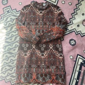 Rare vintage 60s/70s Goldworm psychedelic wool dress